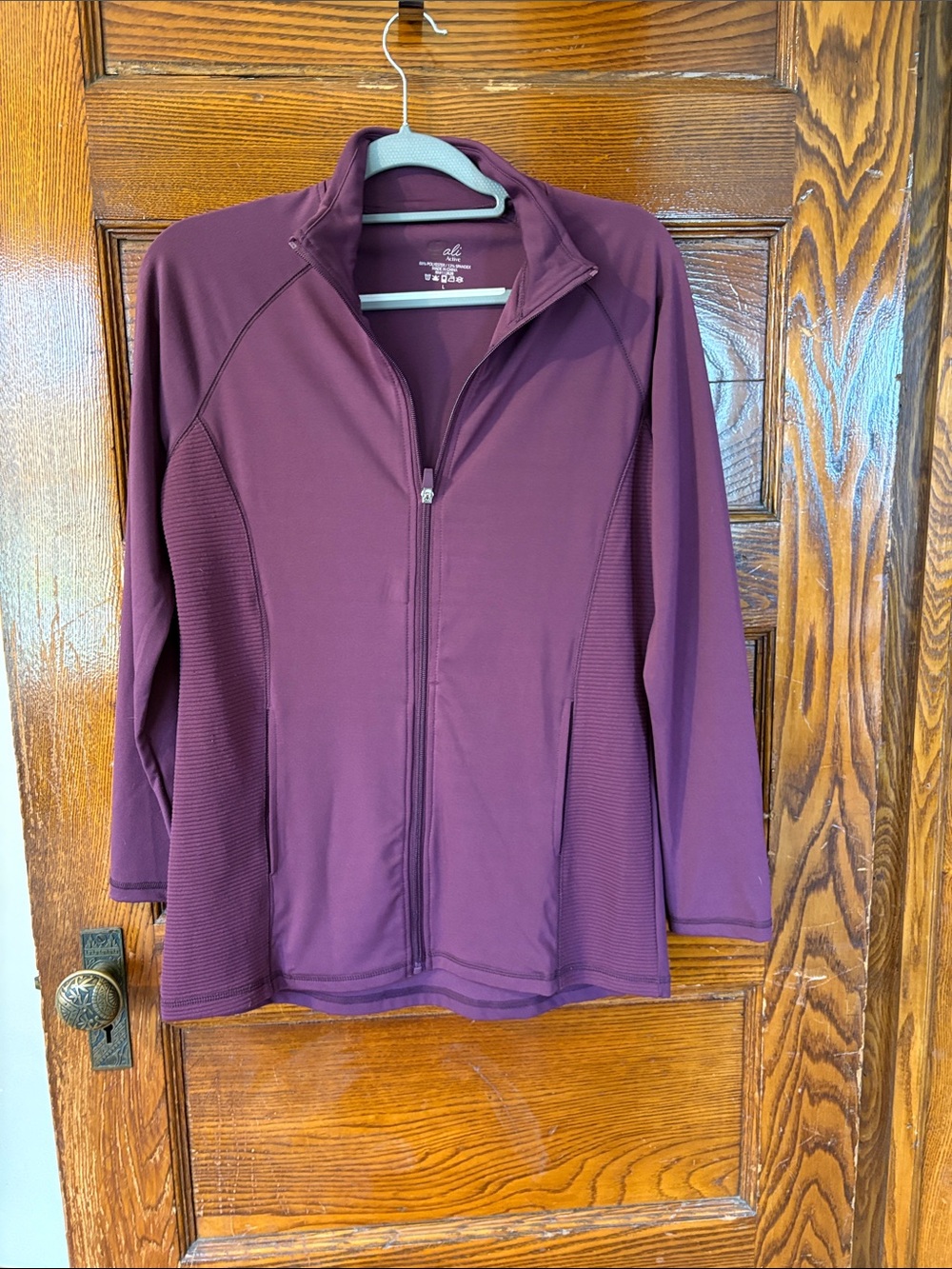 Alia Plum Full-Zip Lightweight Jacket